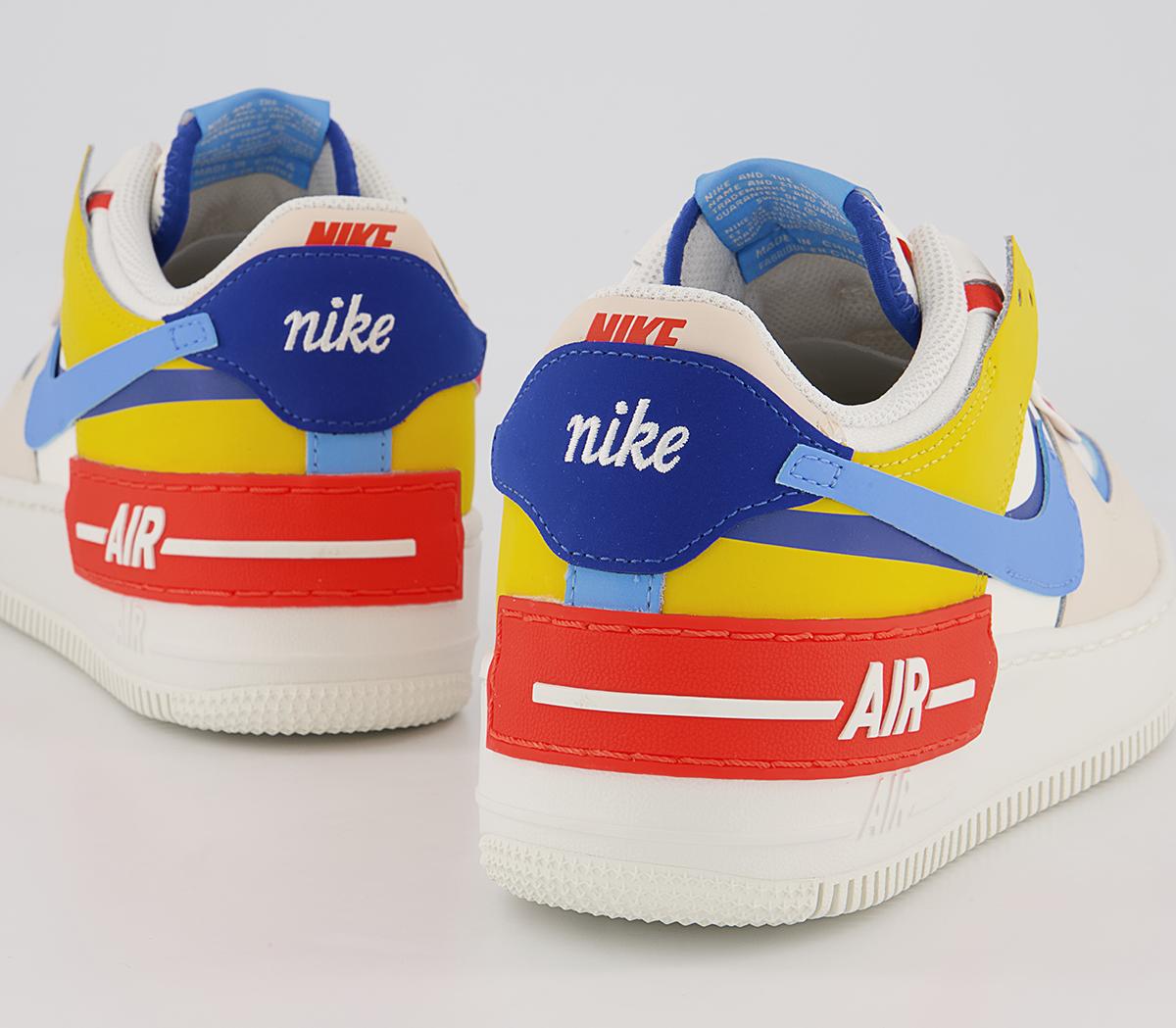 Nike Air Force 1 Shadow Trainers Sail University Blue Game Royal