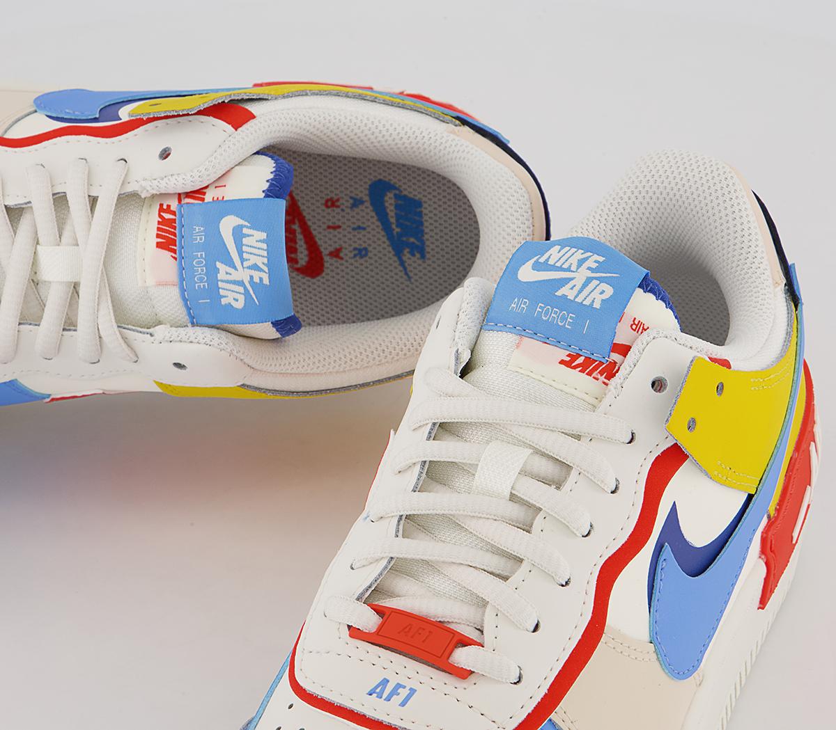 Nike Air Force 1 Shadow Trainers Nike Air Force 1 Shadow Trainers Sail University Blue Game Royal