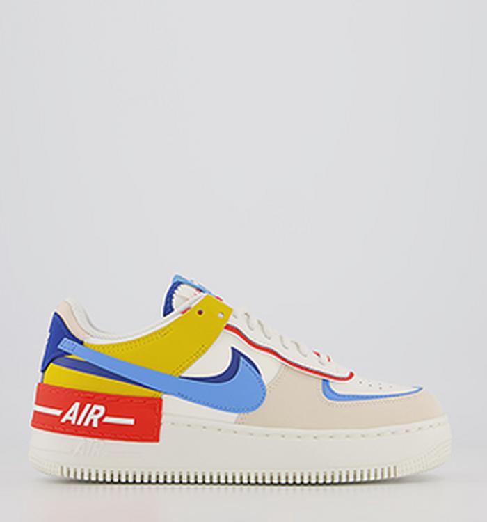 Nike Air Force 1 Shadow Trainers Sail University Blue Game Royal