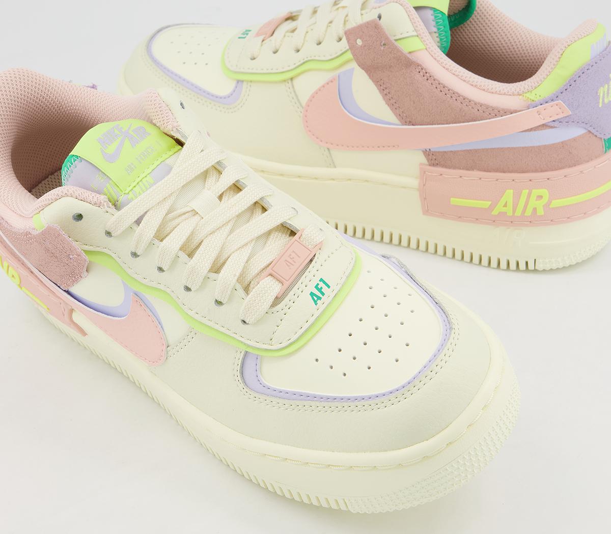 NikeAir Force 1 Shadow TrainersCashmere Pale Coral Pure Violet Pink