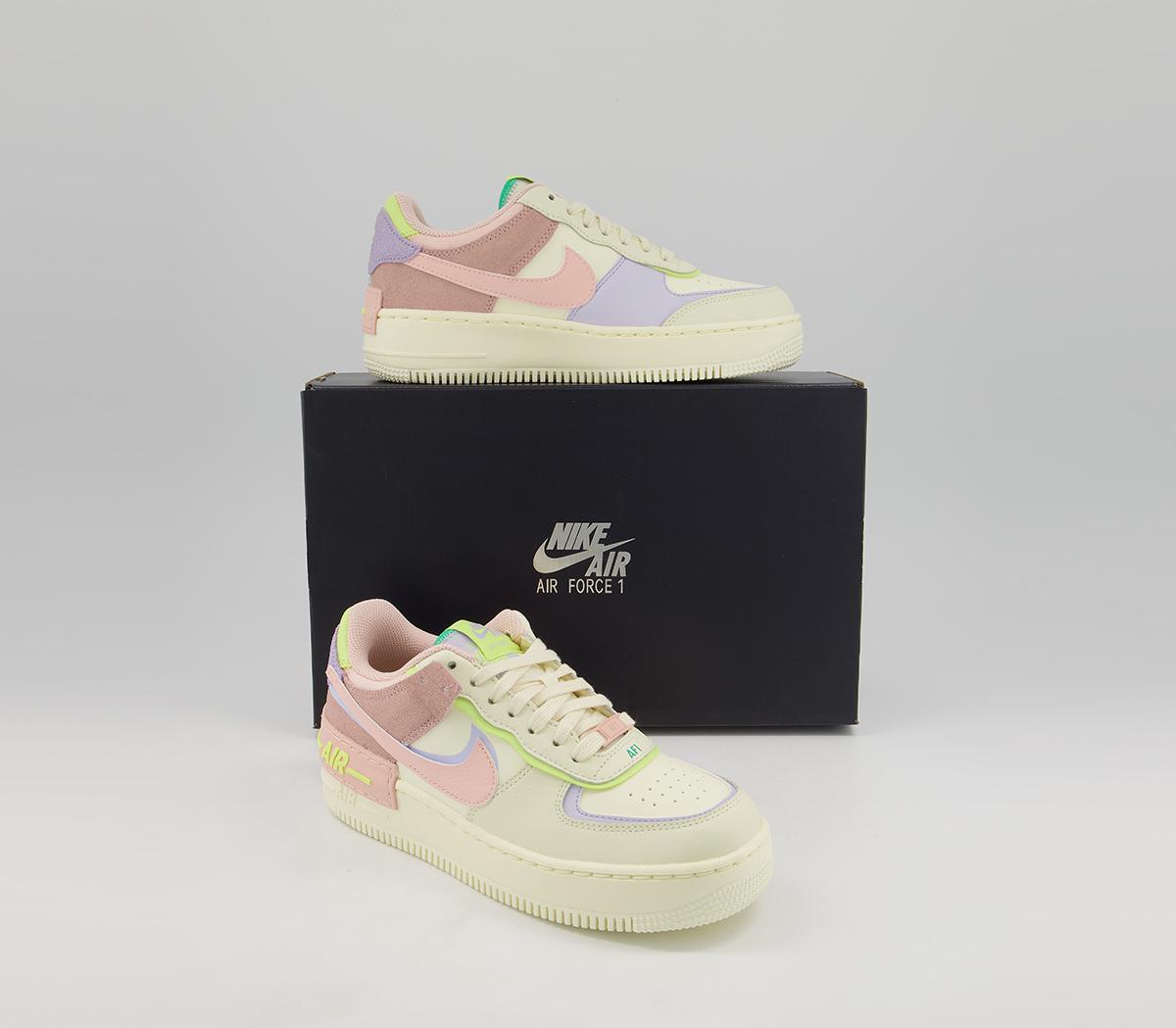 Nike Air Force Shadow Trainers Cashmere Pale Coral Pure Violet