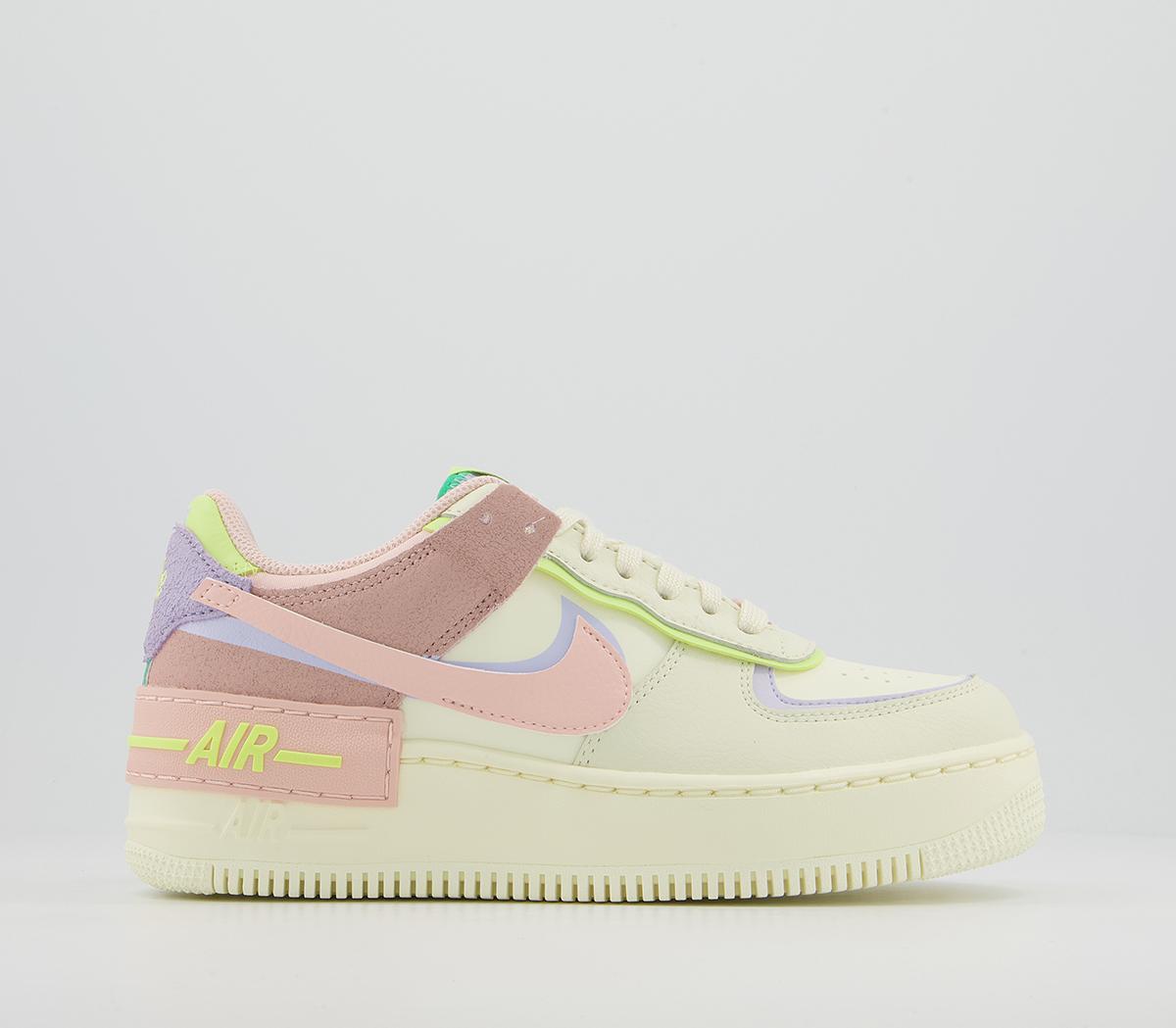 Nike Air Force 1 Shadow Trainers Cashmere Pale Coral Pure Violet Pink ...