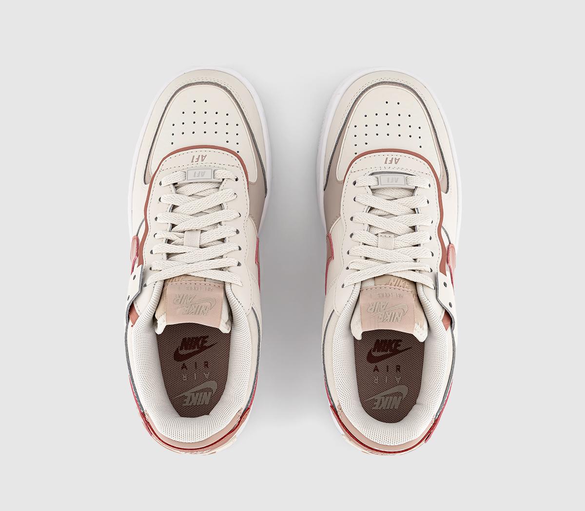 NikeAir Force 1 Shadow TrainersPhantom Red Stardust Pink Oxford White