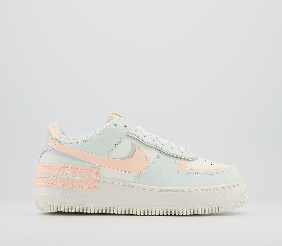 NikeAir Force 1 Shadow TrainersSail Barely Green Crimson Tint