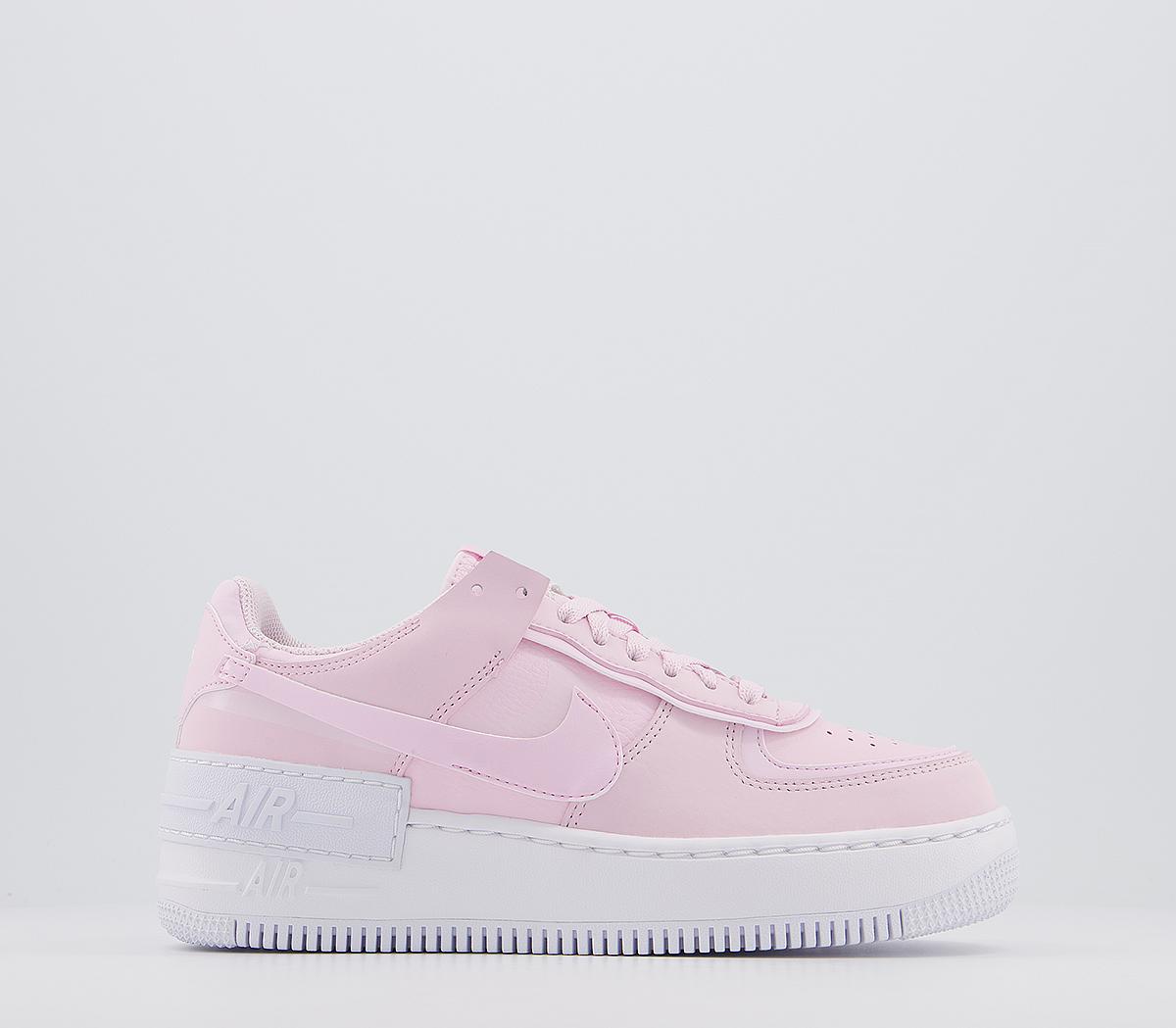 white and pink shadow air force 1