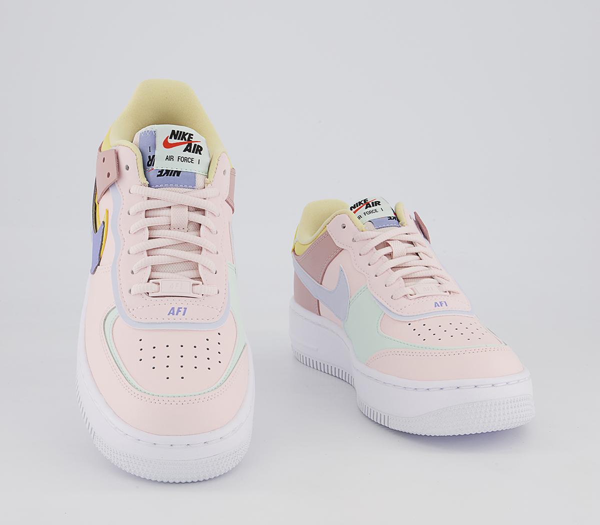 nike air force 1 shadow trainers in navy and pink