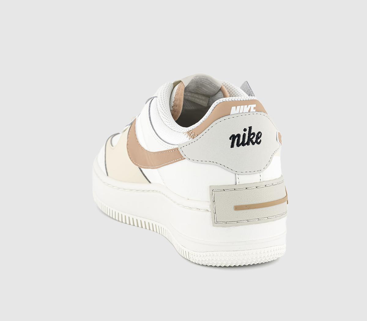 Nike Air Force 1 Shadow Trainers Nike Air Force 1 Shadow Trainers Sail Hemp Fossil Light Bone