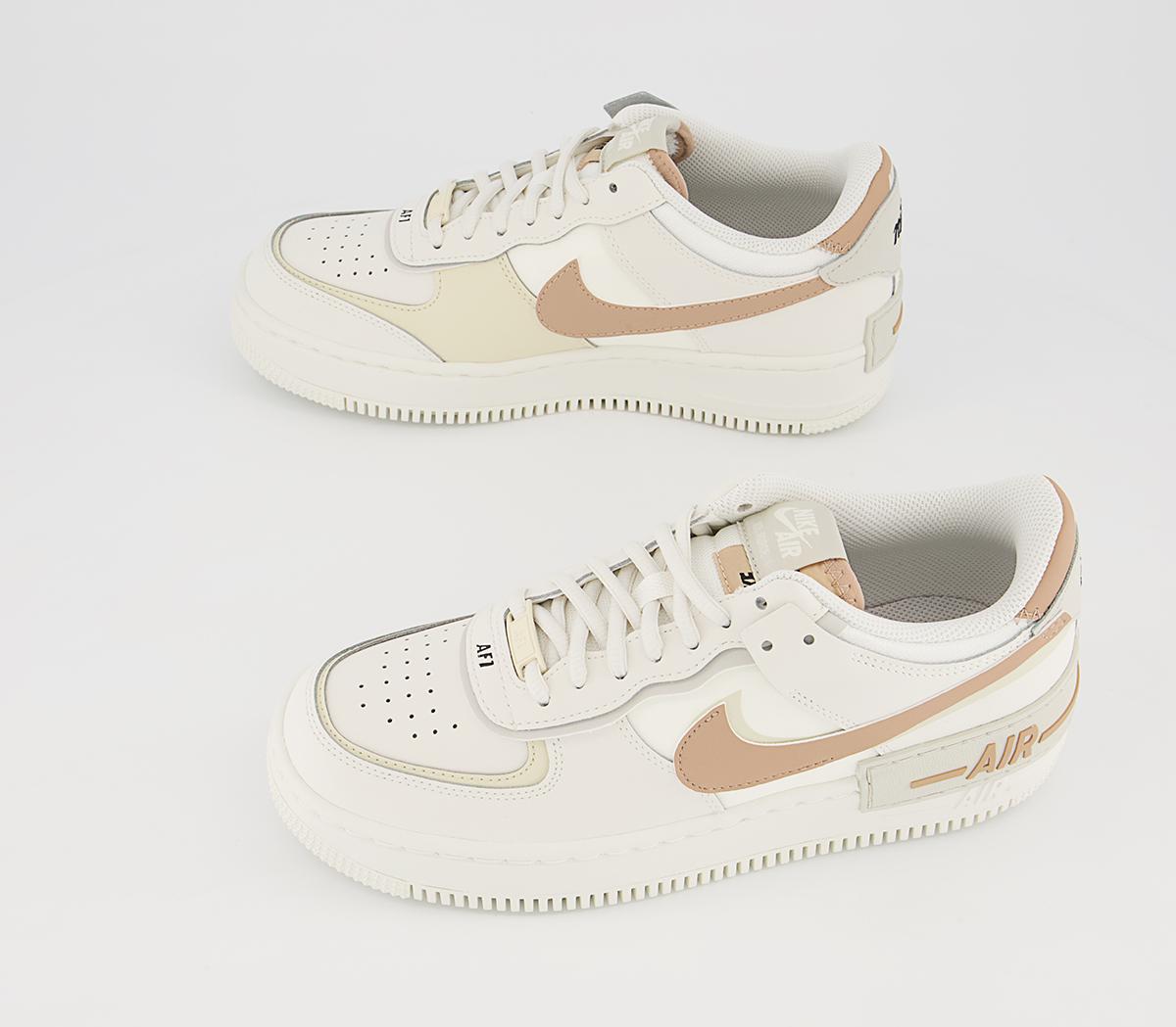 Nike Air Force 1 Shadow Trainers Nike Air Force 1 Shadow Trainers Sail Hemp Fossil Light Bone