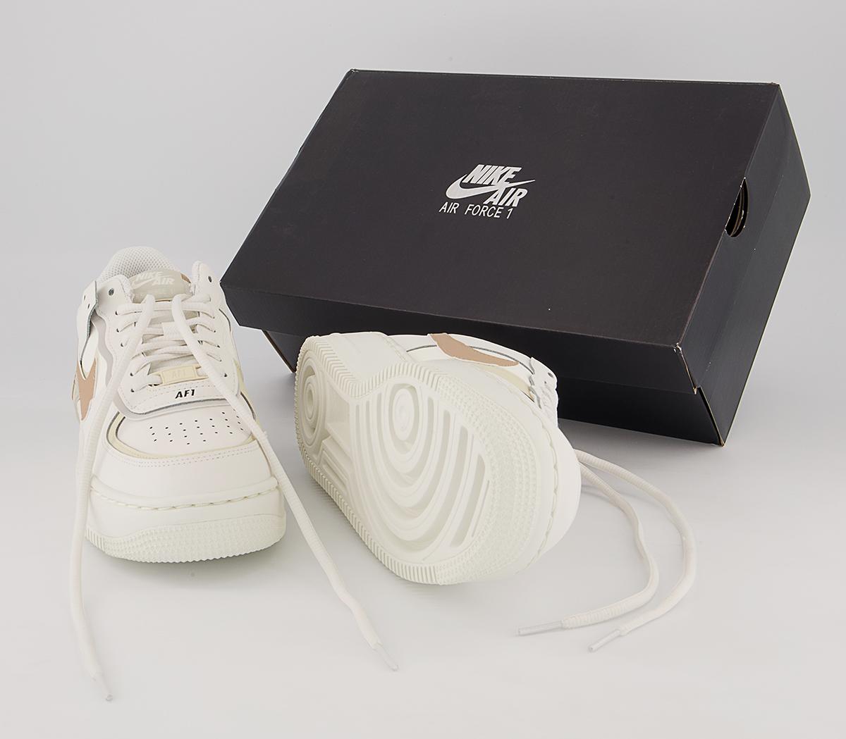 Nike Air Force 1 Shadow Trainers Nike Air Force 1 Shadow Trainers Sail Hemp Fossil Light Bone
