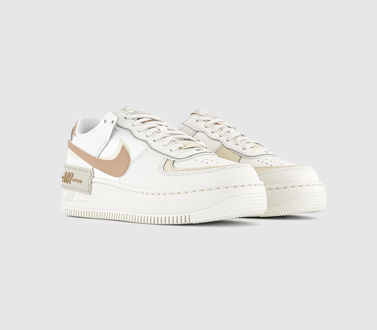 Nike Air Force 1 Shadow Trainers Nike Air Force 1 Shadow Trainers Sail Hemp Fossil Light Bone