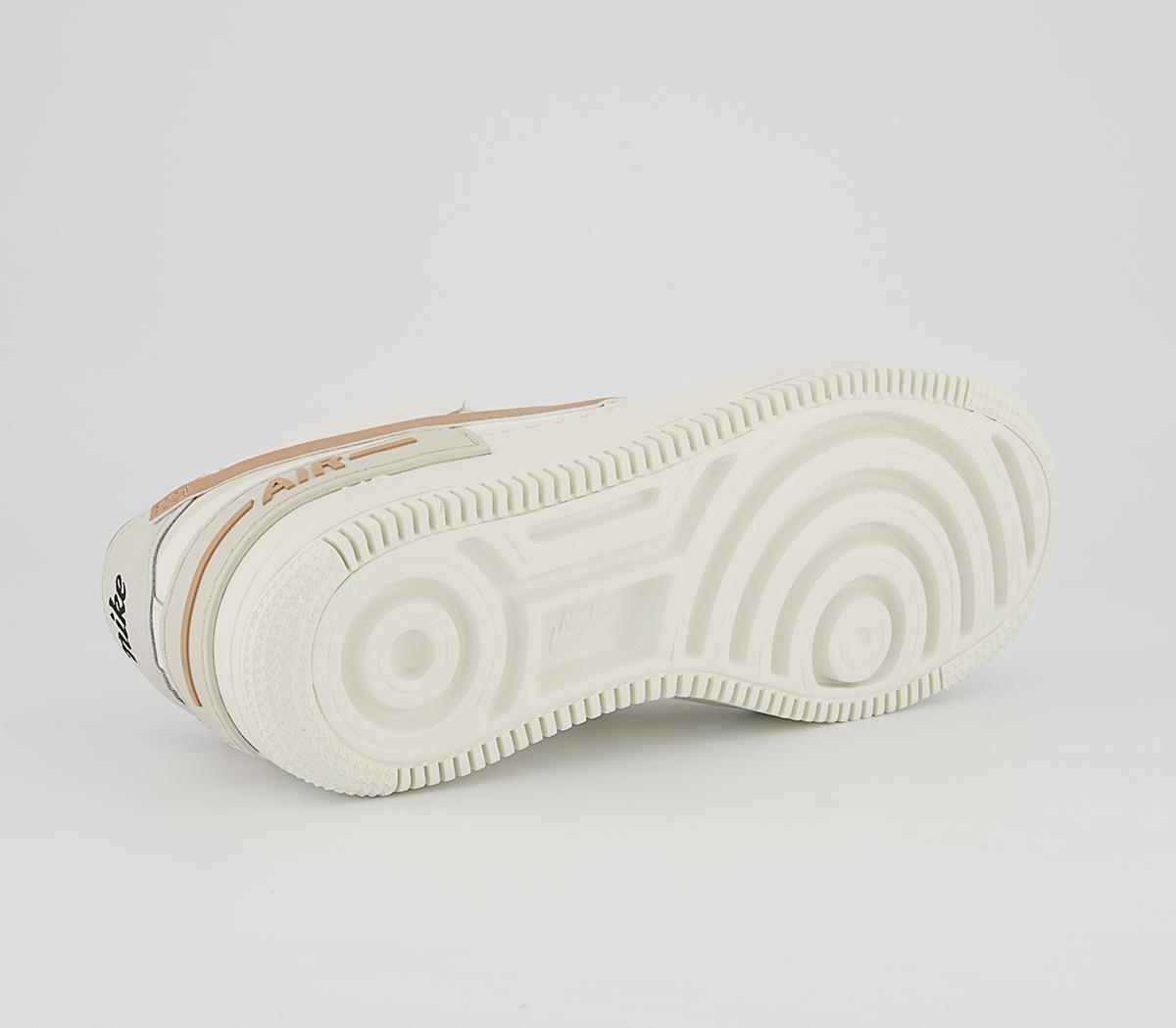 Nike Air Force 1 Shadow Trainers Nike Air Force 1 Shadow Trainers Sail Hemp Fossil Light Bone