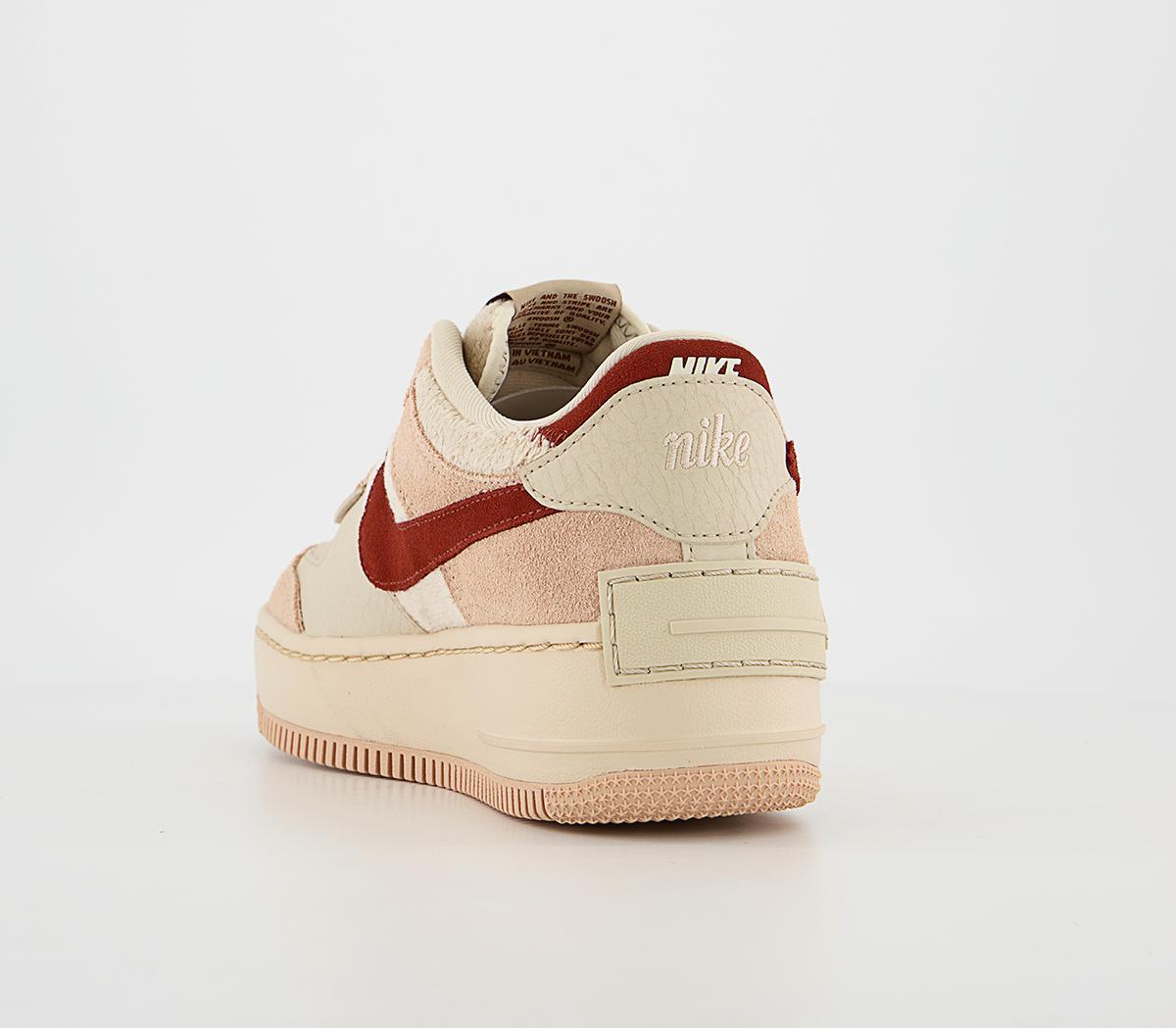 Nike Air Force 1 Shadow Trainers Shimmer Mars Stone Sanddrift Pearl ...