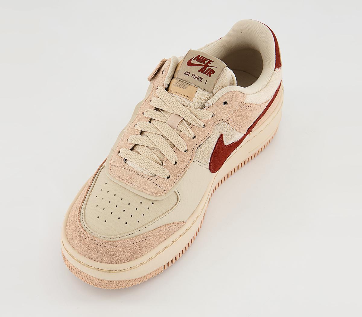 Nike Air Force 1 Shadow Trainers Shimmer Mars Stone Sanddrift Pearl ...