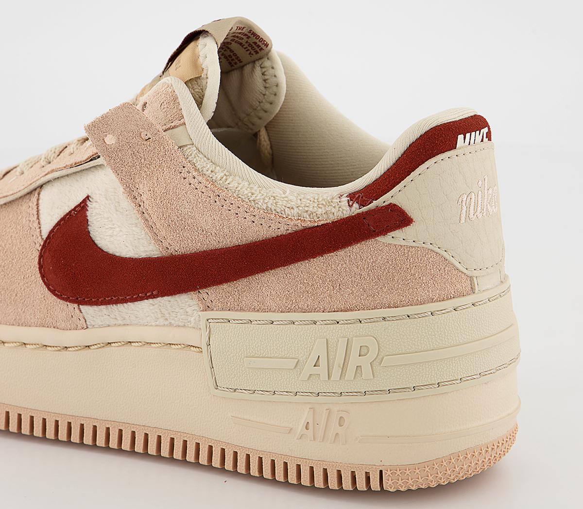 Nike Air Force 1 Shadow Trainers Nike Air Force 1 Shadow Trainers Shimmer Mars Stone Sanddrift Pearl White