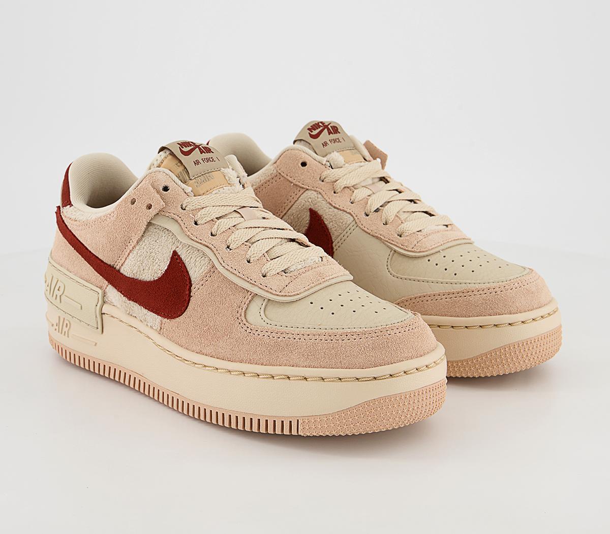Nike Air Force 1 Shadow Trainers Nike Air Force 1 Shadow Trainers Shimmer Mars Stone Sanddrift Pearl White