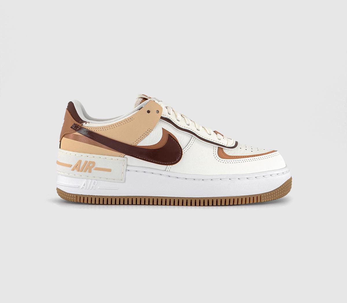 NikeAir Force 1 Shadow TrainersSail Cacao Wow Flax Sesame