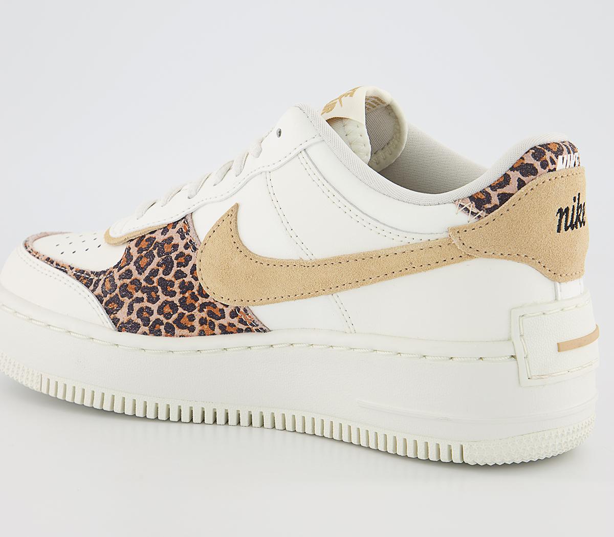 Nike Air Force 1 Shadow Trainers Sail Multi Color Sesame