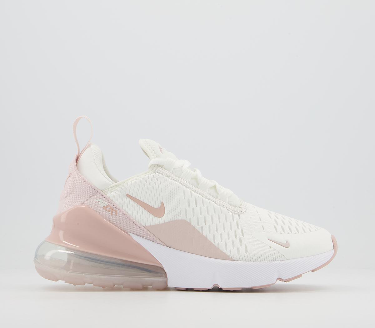 pink and white nike air 270