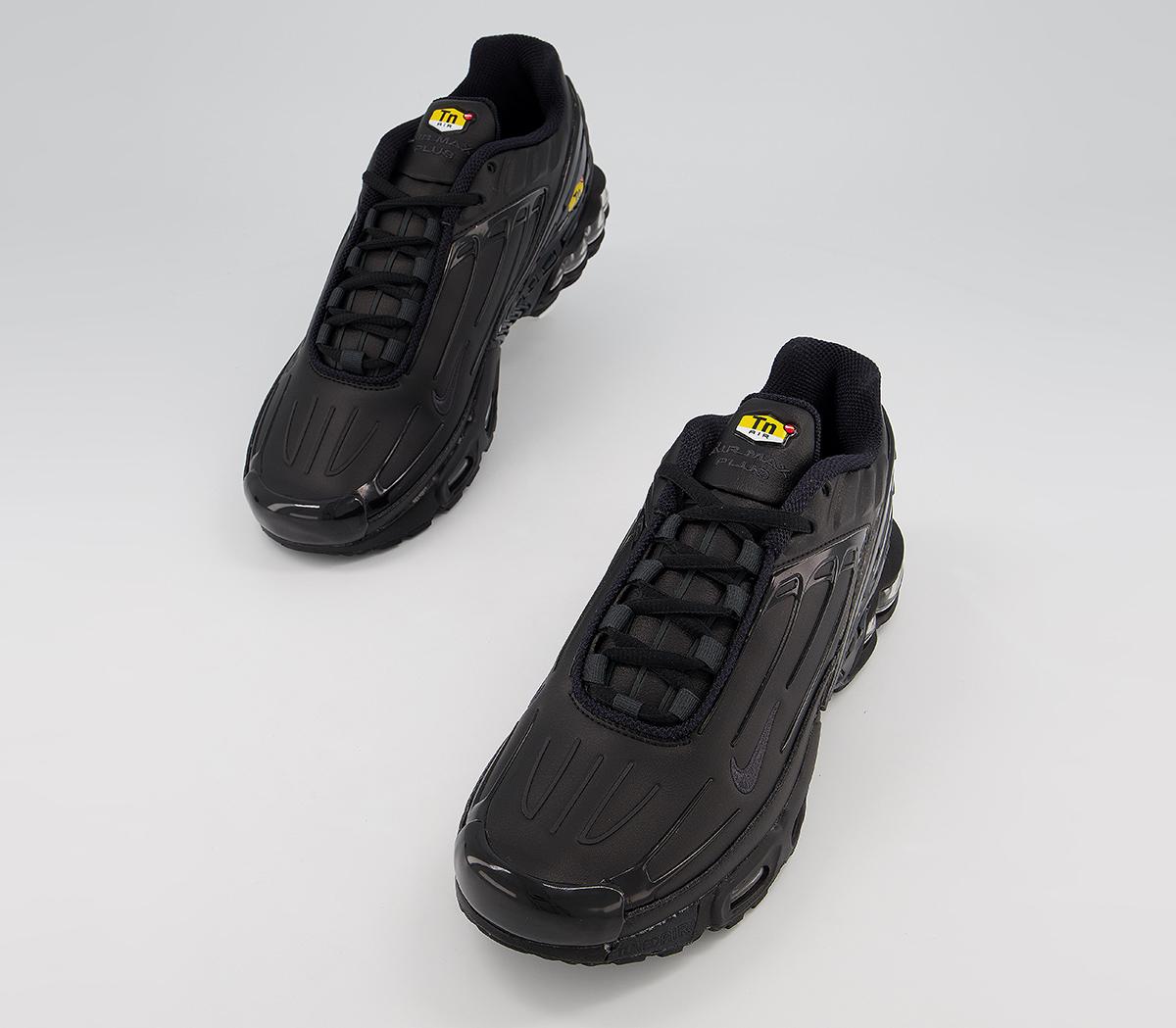 Nike Air Max Plus 3 Black Dark Smoke Grey Lthr - Unisex Sports