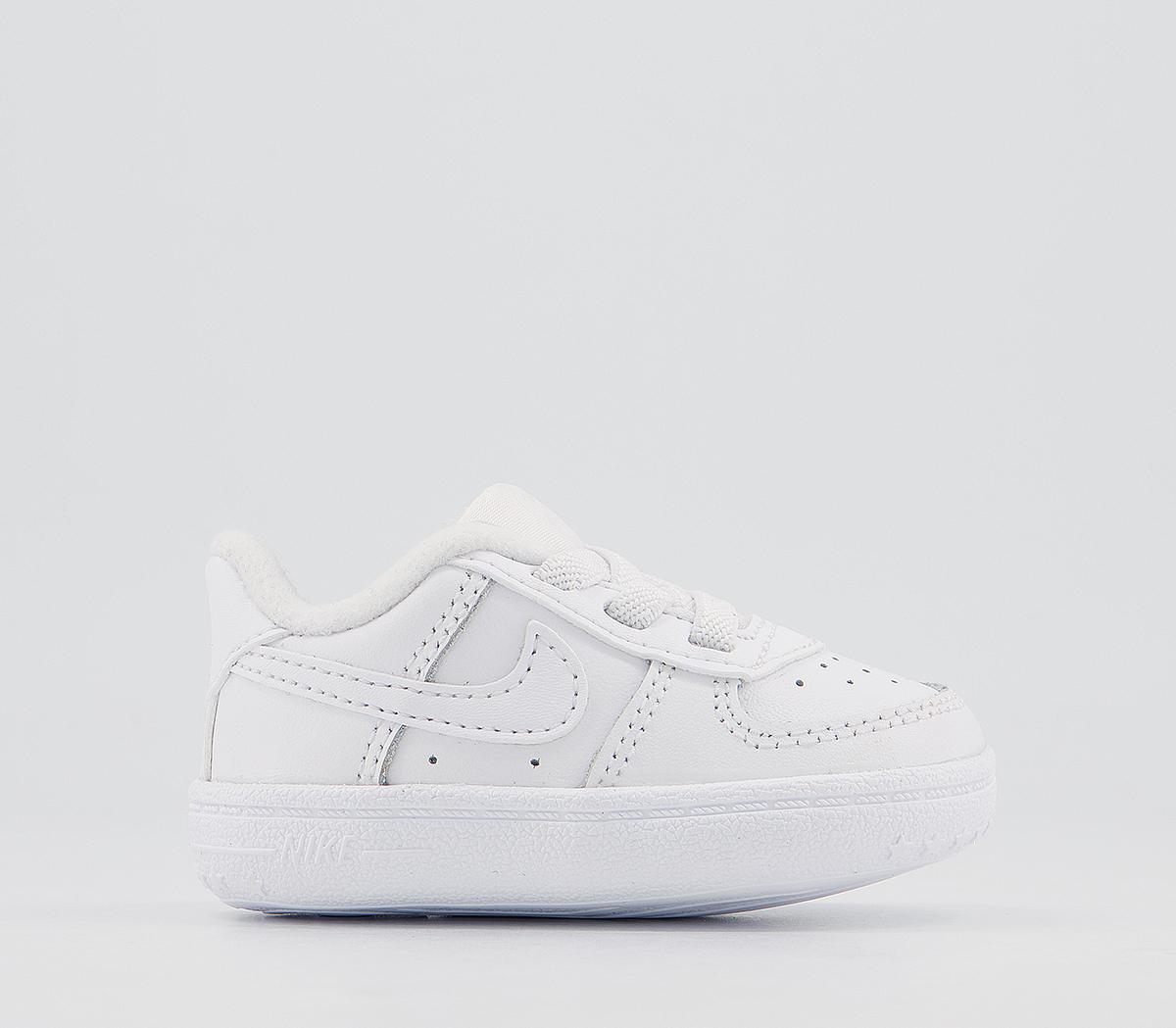 Kids Air Force 1 Babys White Leather Trainers