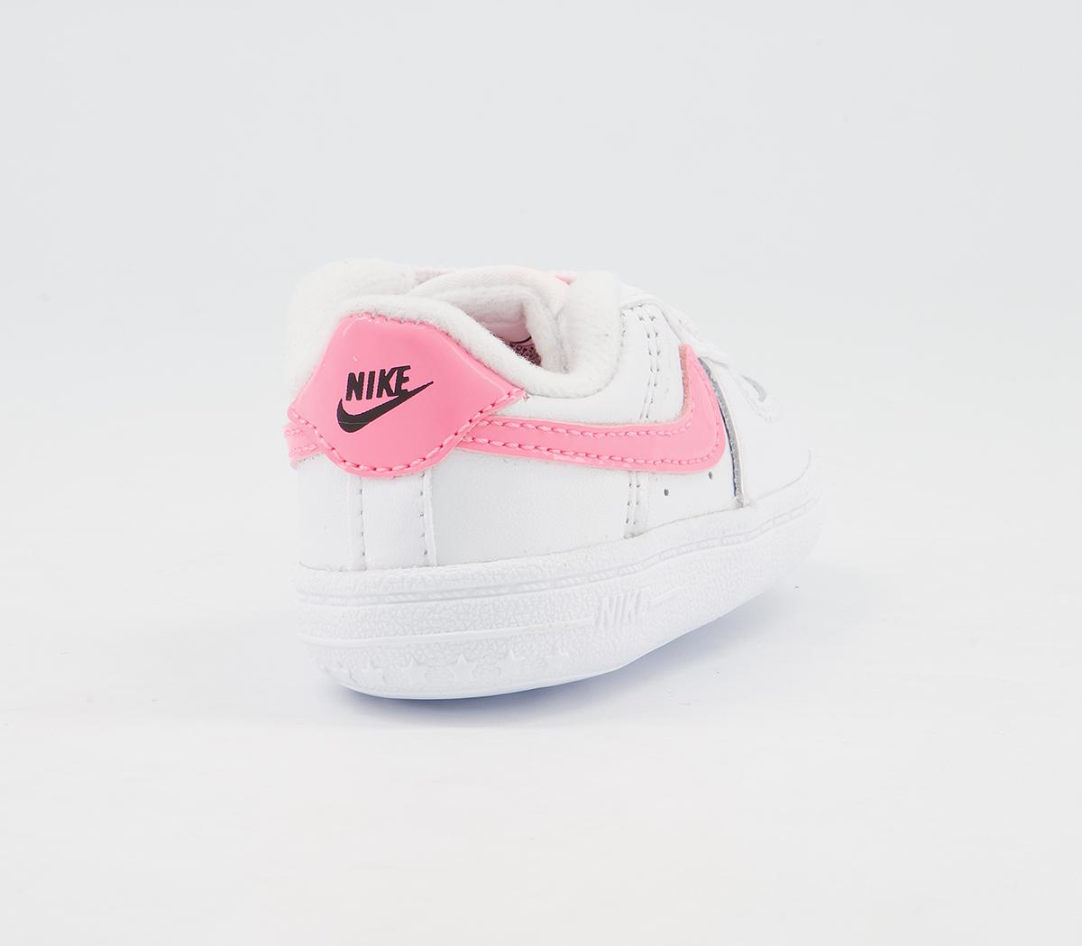 Nike Air Force 1 Crib Trainers White Sunset Pink Unisex