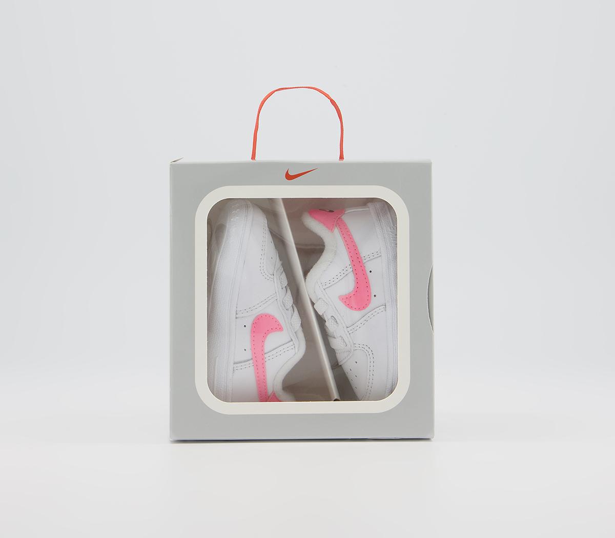 Nike Air Force 1 Crib Trainers White Sunset Pink - Unisex