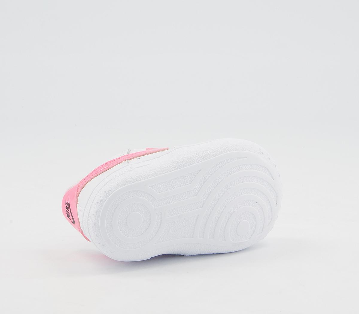 Nike Air Force 1 Crib Trainers White Sunset Pink Unisex