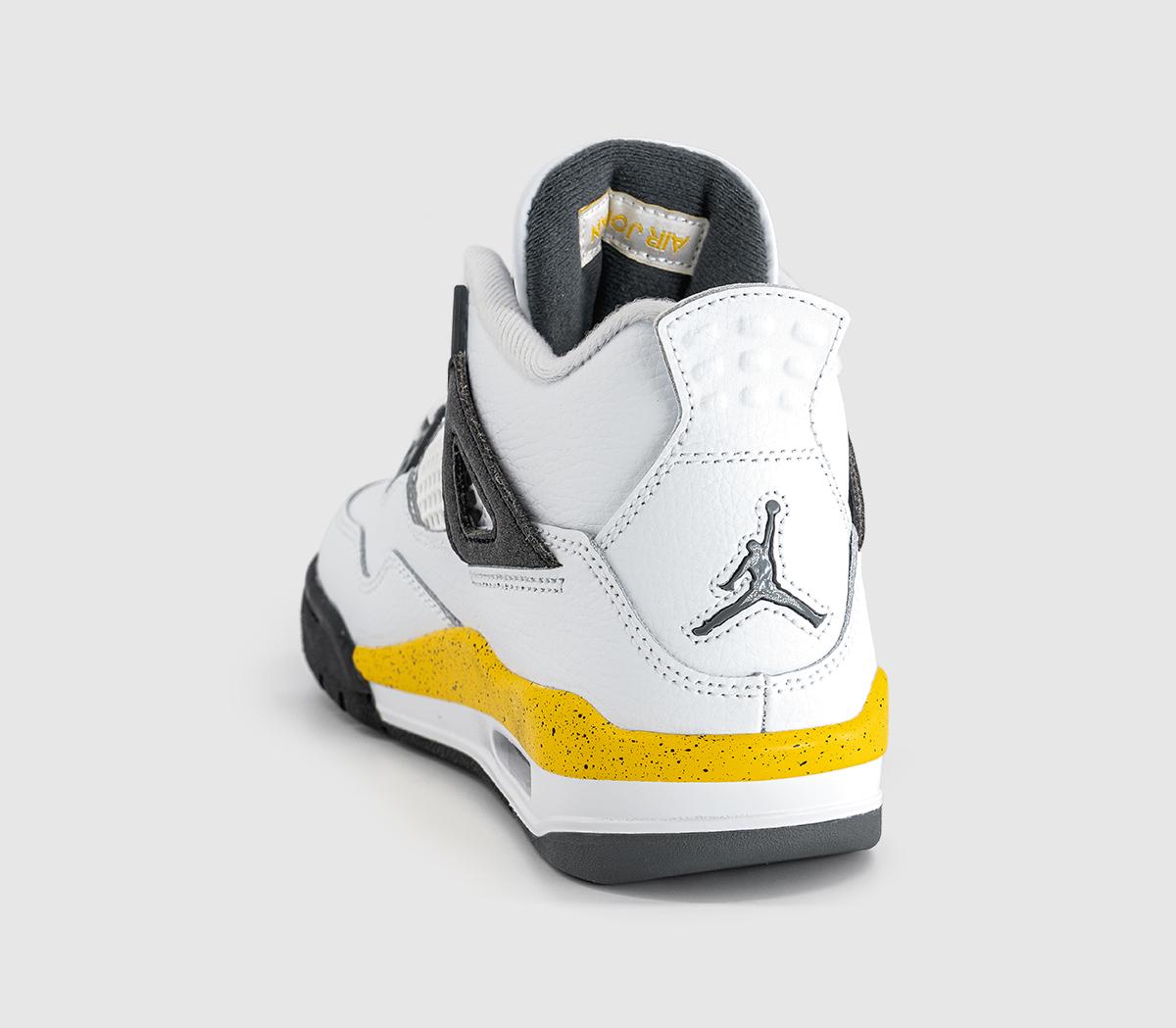 JordanAir Jordan 4 Gs TrainersWhite Yellow Black