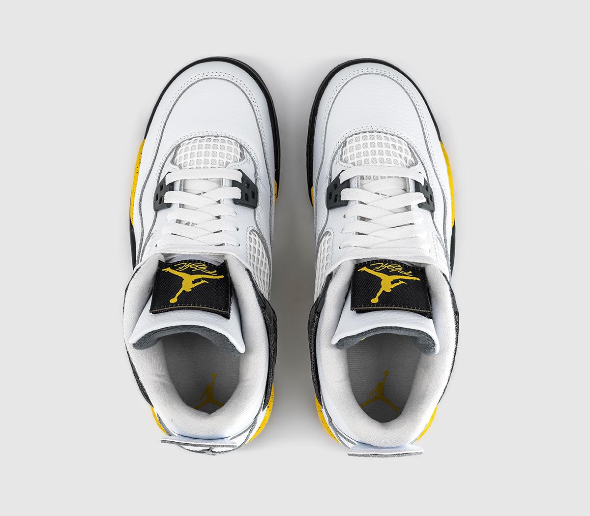 JordanAir Jordan 4 Gs TrainersWhite Yellow Black