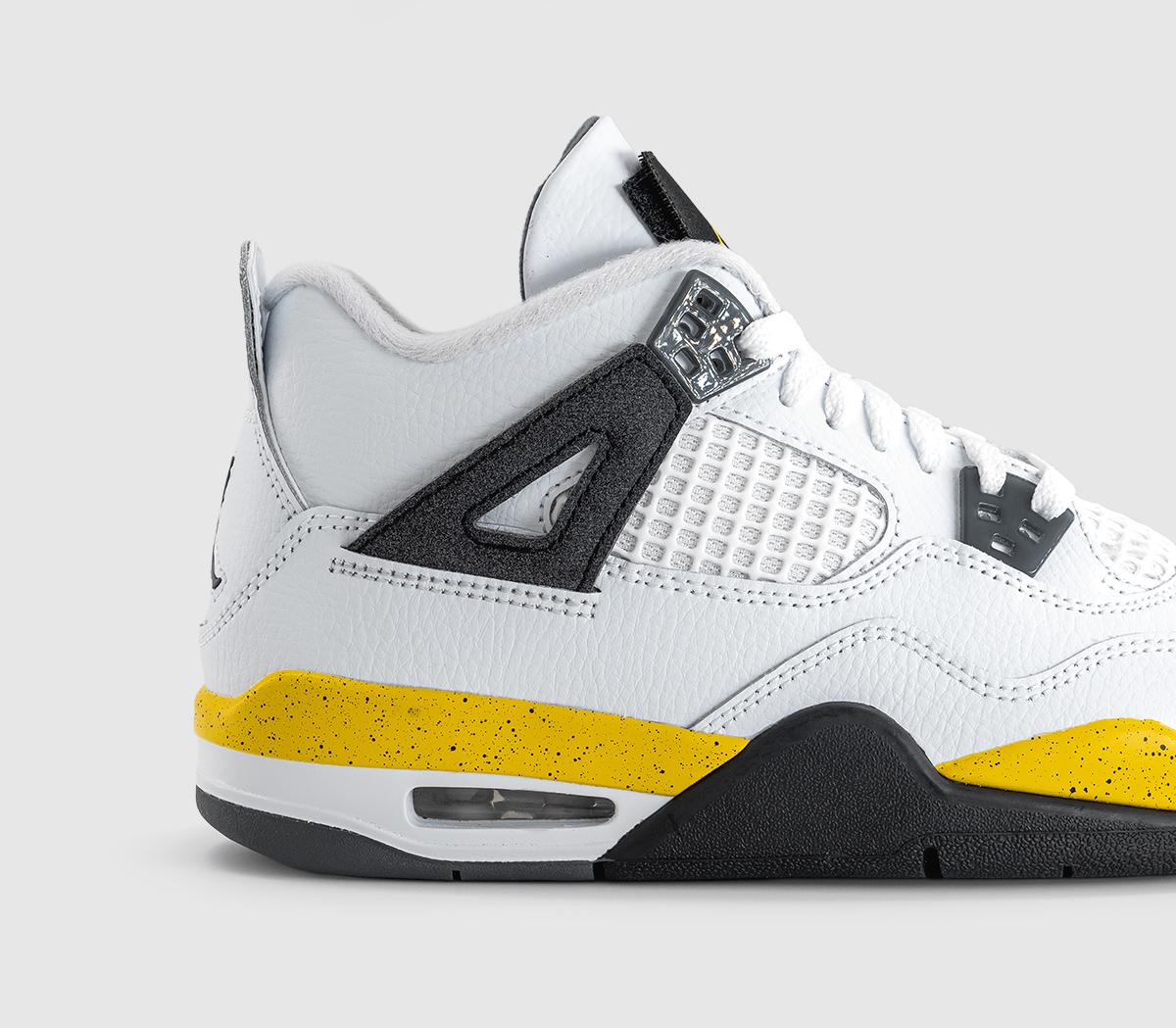 JordanAir Jordan 4 Gs TrainersWhite Yellow Black