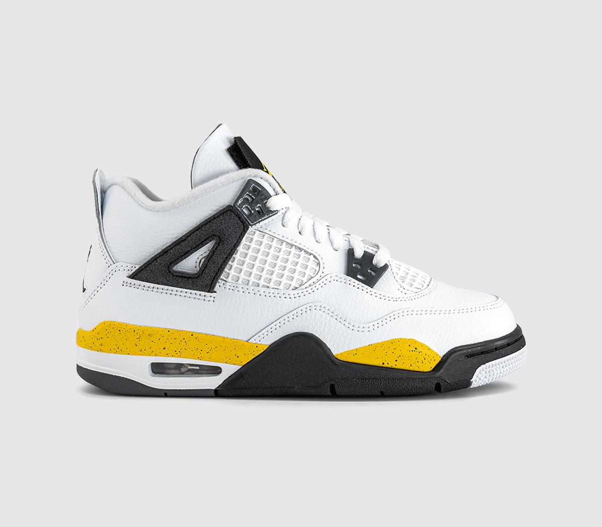 JordanAir Jordan 4 Gs TrainersWhite Yellow Black