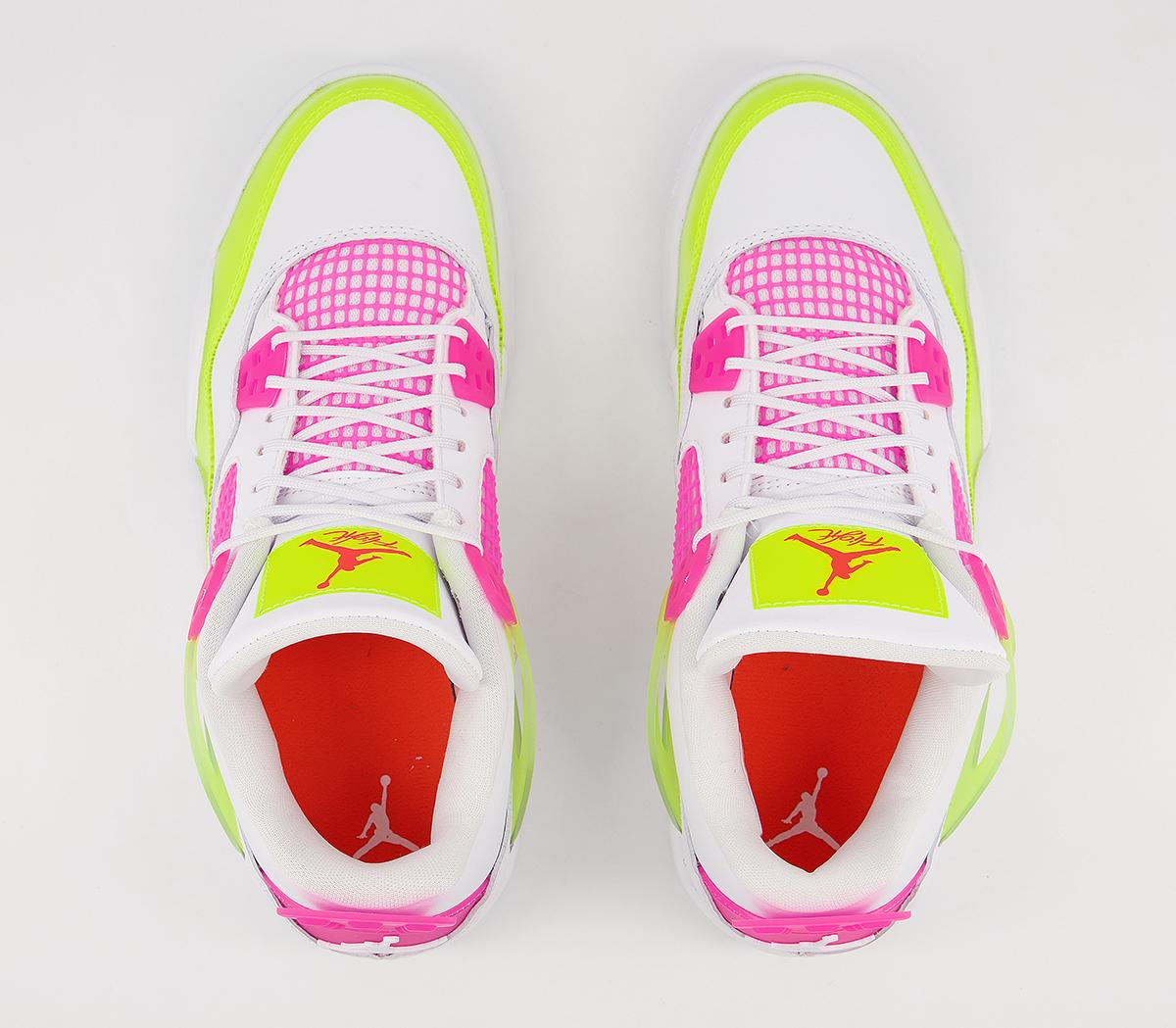 Jordan Air Jordan Gs Trainers White Lemon Venom Pink Women's