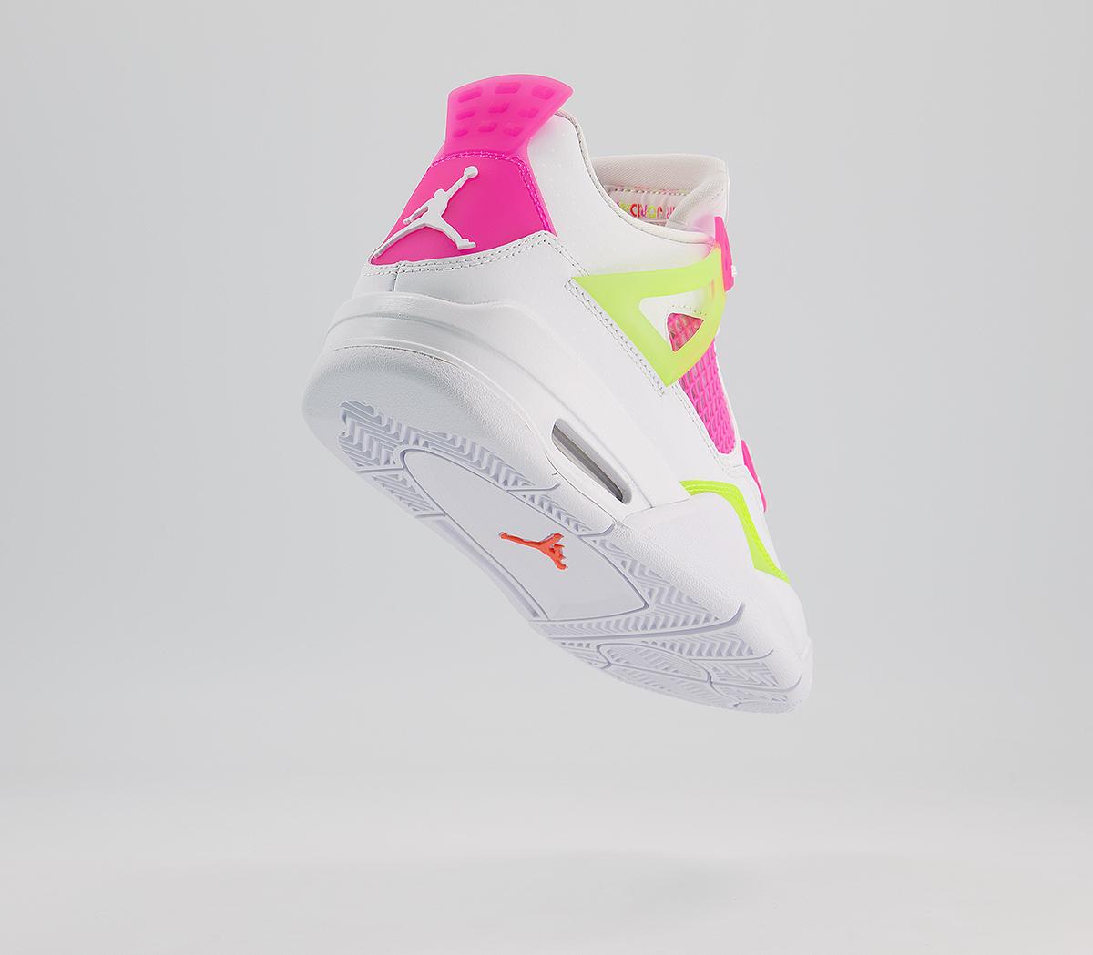 Nike Pink Lemonade Jordan 4s Jordan Air Jordan Gs Trainers White