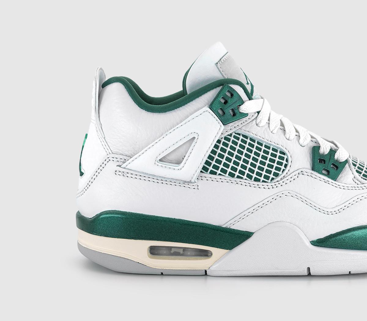 JordanAir Jordan 4 GS TrainersWhite Oxidized Green White Neutral Grey