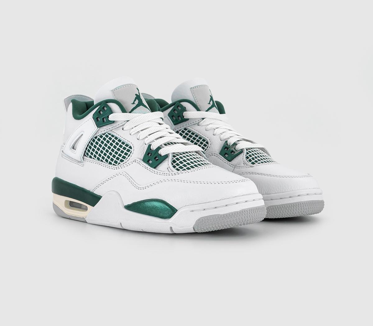 JordanAir Jordan 4 GS TrainersWhite Oxidized Green White Neutral Grey