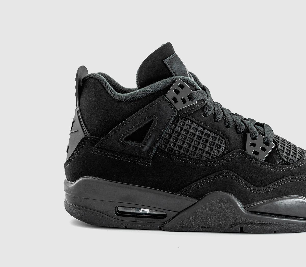 JordanAir Jordan 4 GS TrainersBlack Black Lt Graphite