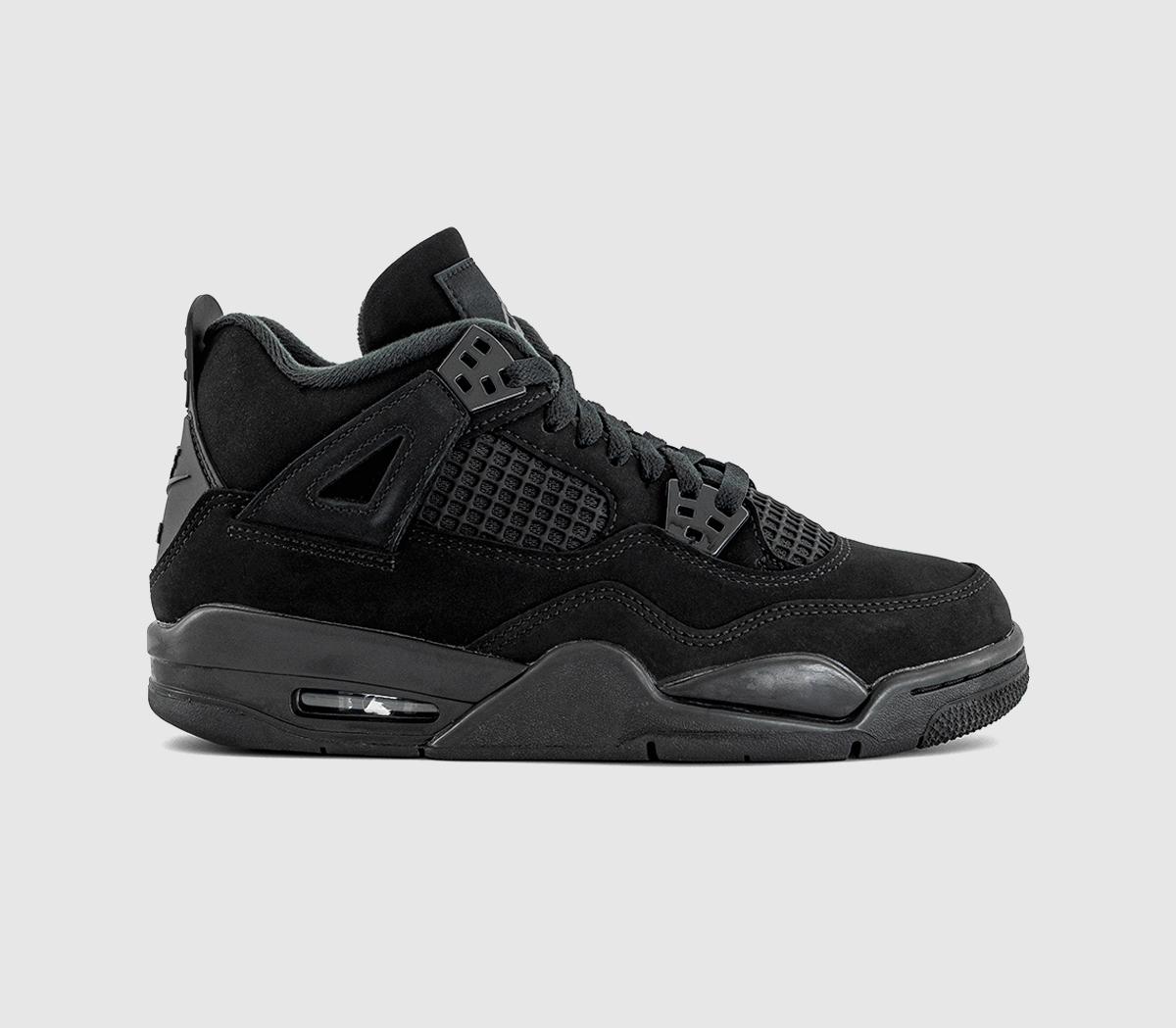 JordanAir Jordan 4 GS TrainersBlack Black Lt Graphite