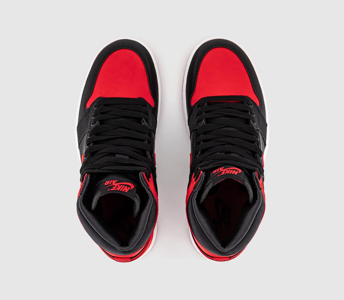 JordanAir Jordan 1 High TrainersBlack University Red White
