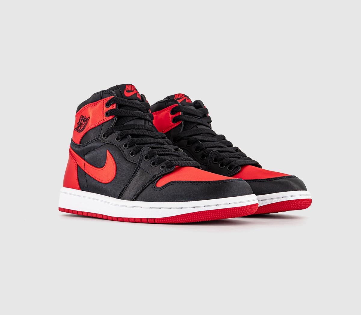JordanAir Jordan 1 High TrainersBlack University Red White