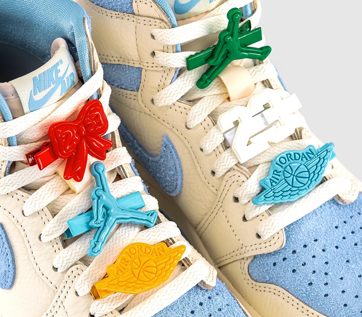 JordanAir Jordan 1 High TrainersPale Ivory  Psychic Blue Coconut Milk