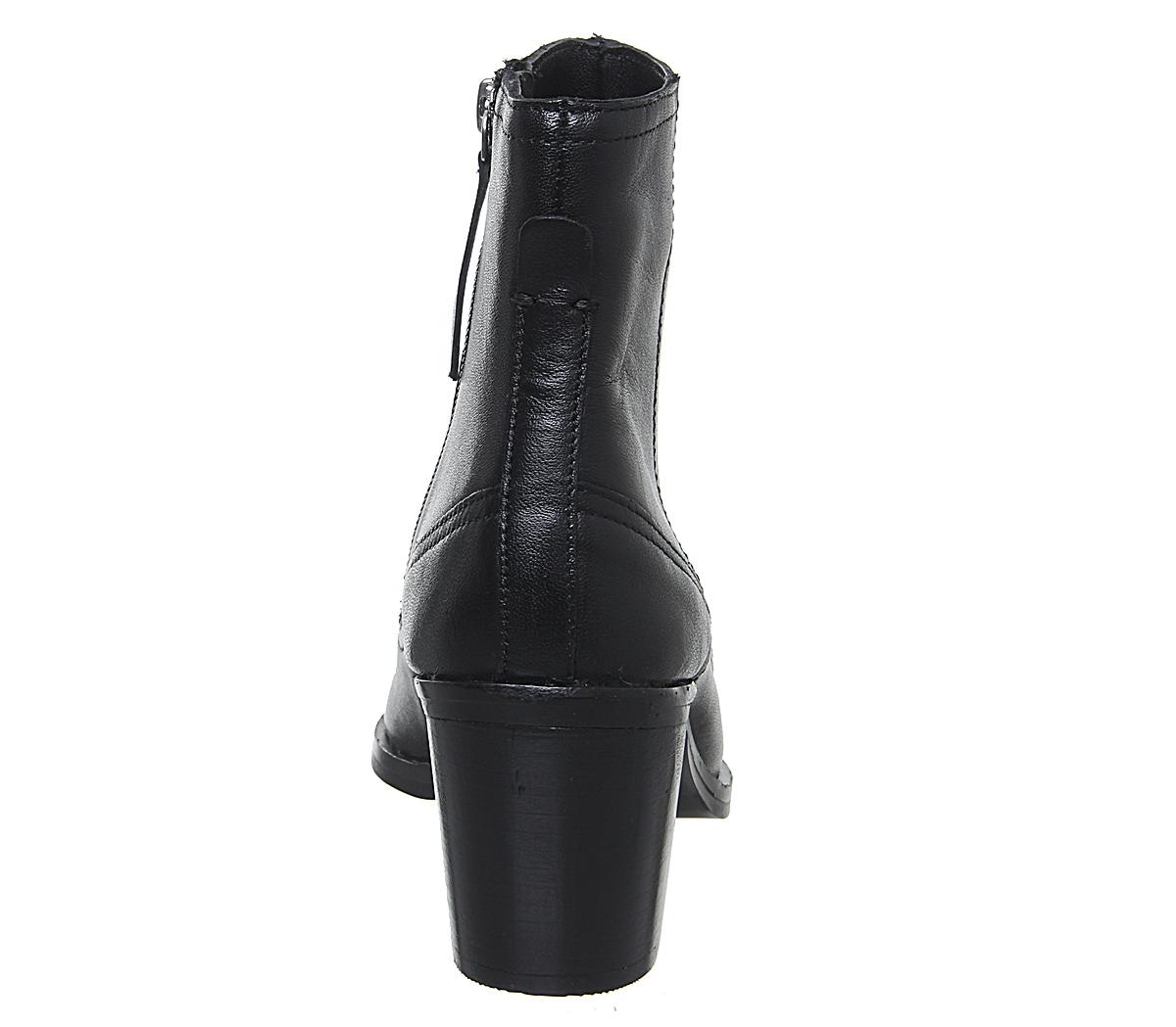 OFFICEAnais- Pointed Western BootBlack Leather