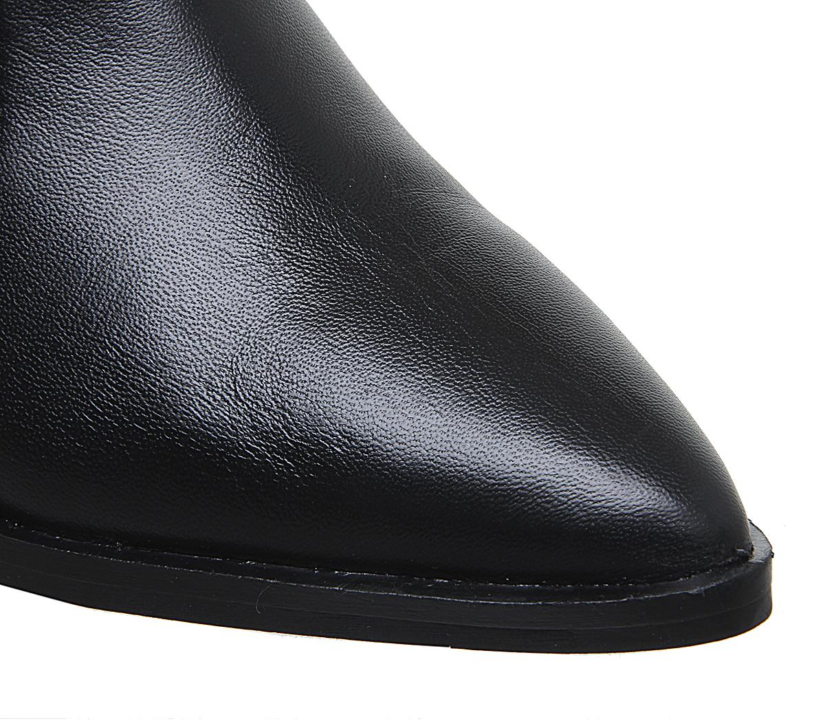 OFFICEAnais- Pointed Western BootBlack Leather