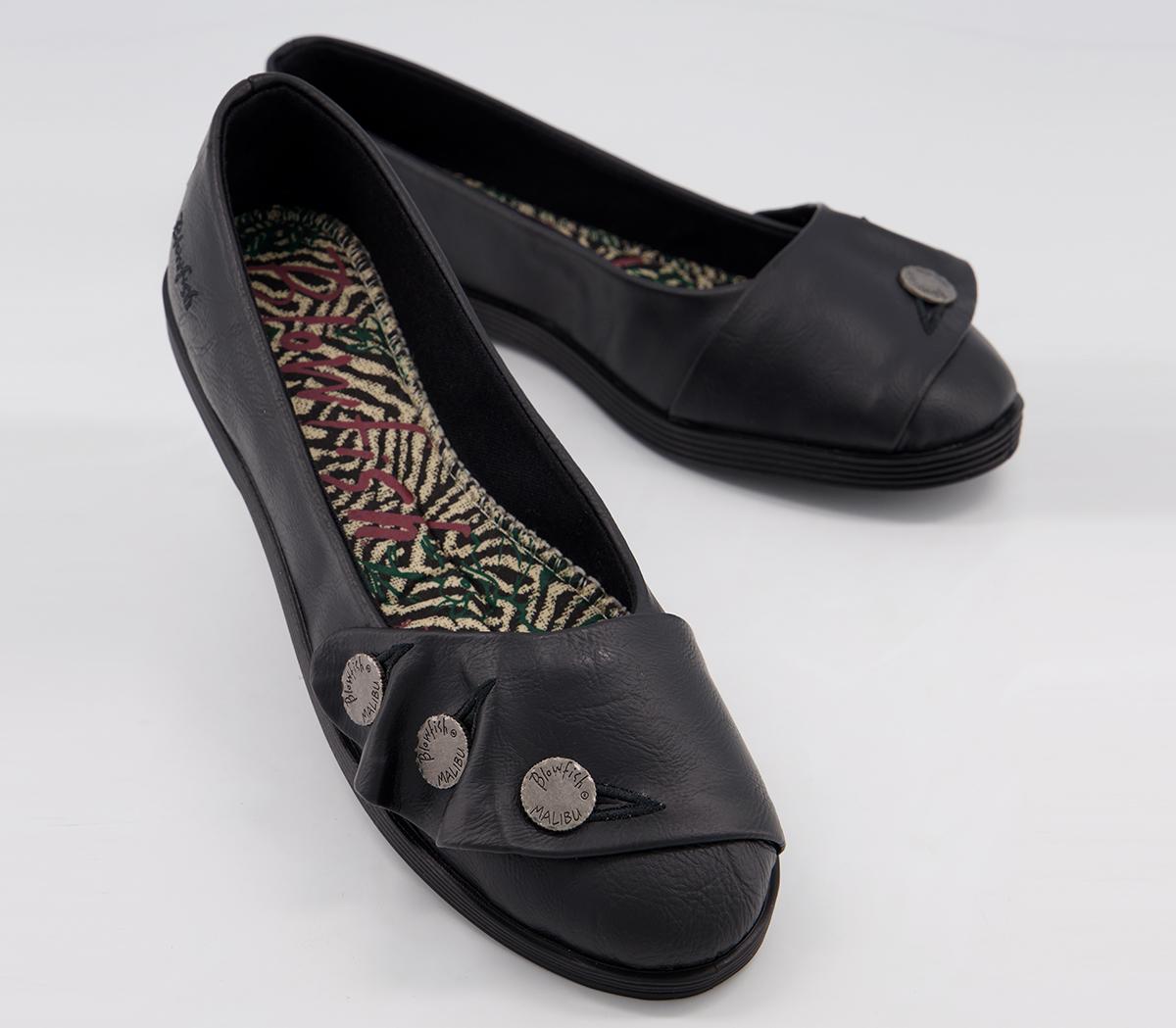 Womens Shoes Black Blowfish Flats Blowfish Malibu Emily Women's Flats