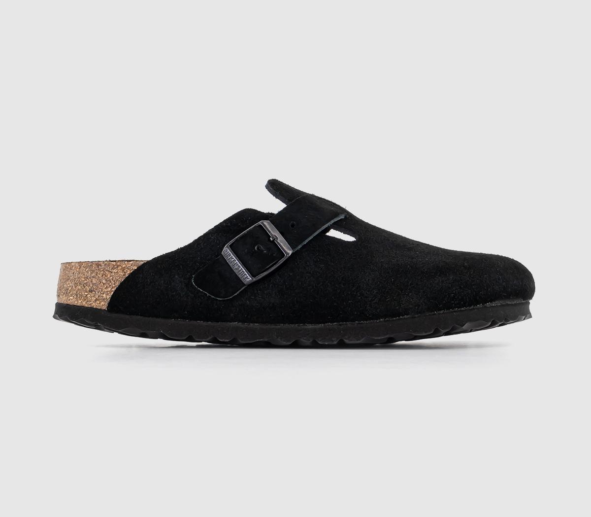 Birkenstock Womens Boston Clogs Black, 6
