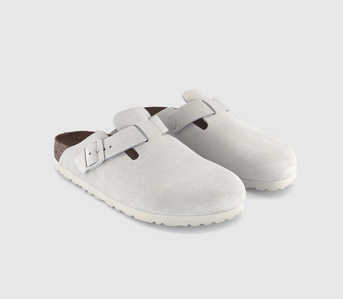 BIRKENSTOCKBoston ClogsAntique White Suede