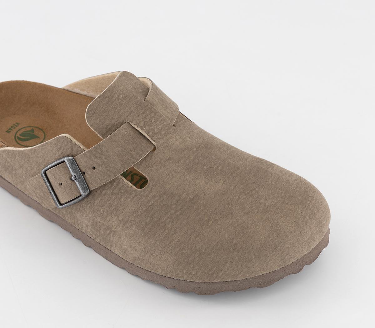 BIRKENSTOCK Boston Clogs Desert Dust Grey Taupe - Flat Shoes for Women