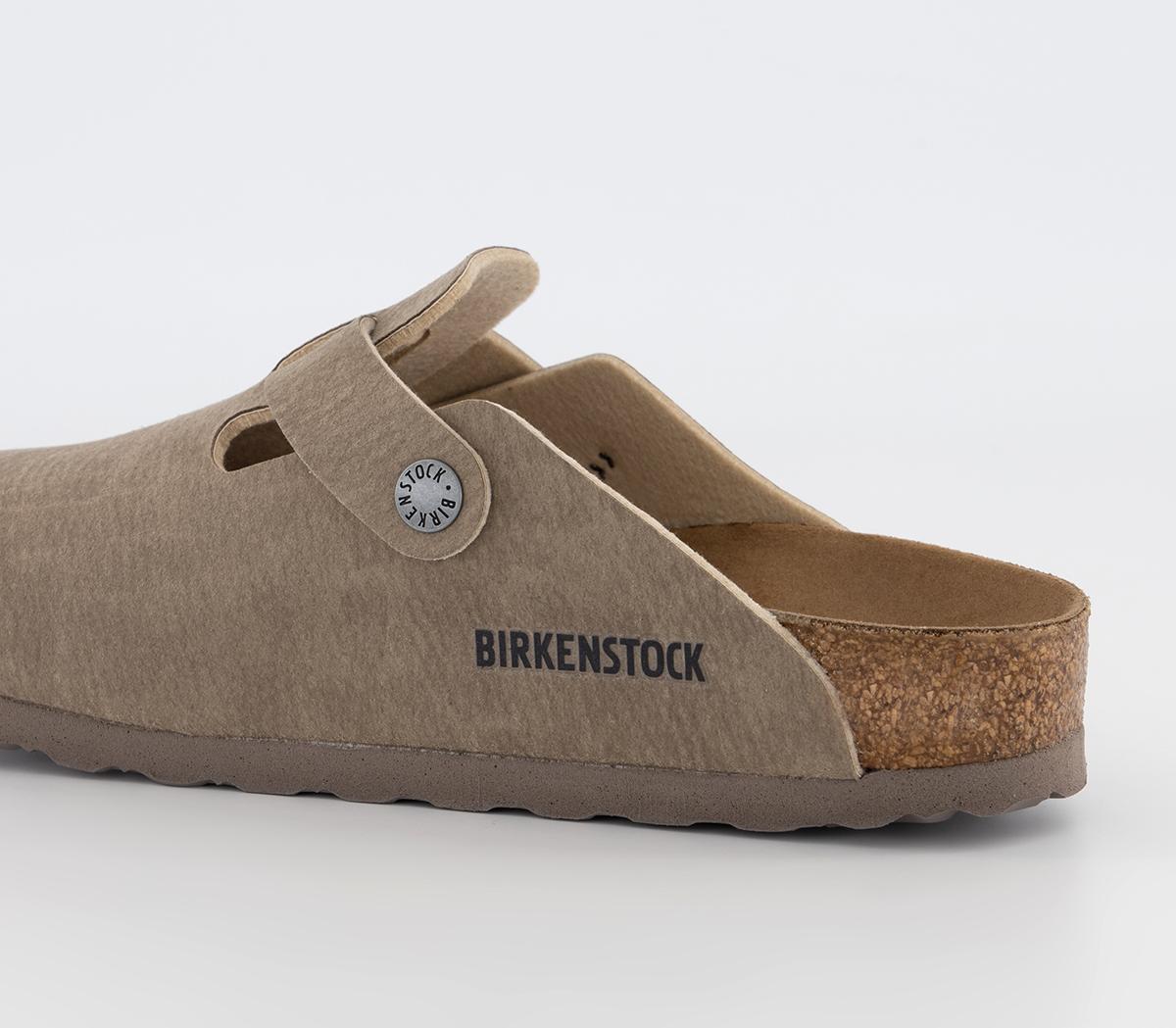 BIRKENSTOCK Boston Clogs Desert Dust Grey Taupe - Flat Shoes