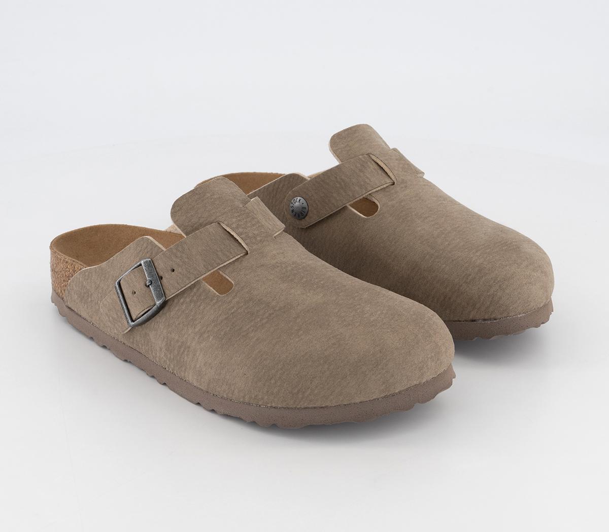BIRKENSTOCK Boston Clogs Desert Dust Grey Taupe - Flat Shoes for Women