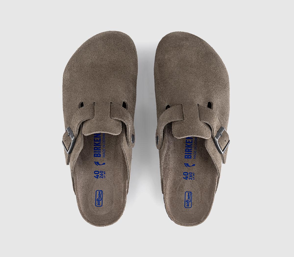 BIRKENSTOCKBoston ClogsConcrete Grey Suede