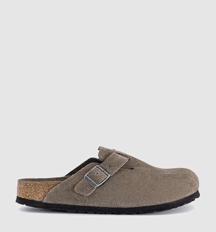 BIRKENSTOCK Boston Clogs Concrete Grey Suede
